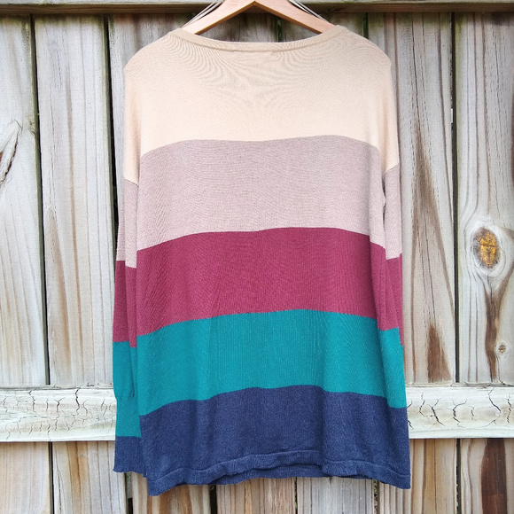 Lovestitch Striped Color Block Sweater - Picture 6 of 6